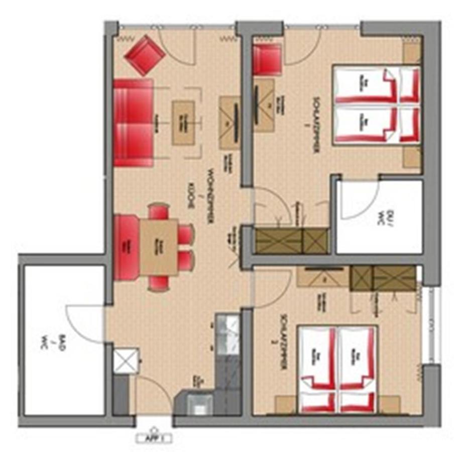 זולדן A Casa Saphir Appartement-Hotel מראה חיצוני תמונה